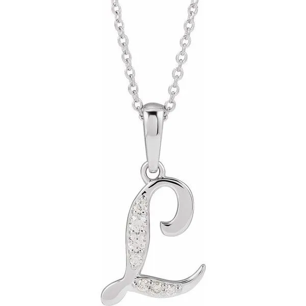 Accented Initial Necklace Rasmussen Jewelers Spanish Fork, UT