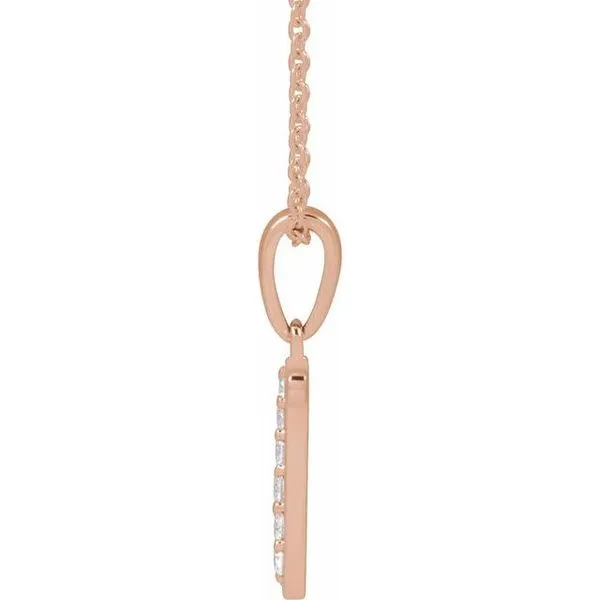 Accented Initial Necklace Image 3 Rick's Jewelers California, MD