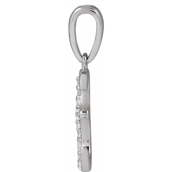 Accented Initial Necklace Image 3 Boyd Jewelers Wesley Chapel, FL