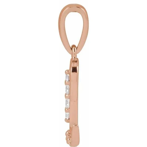 Accented Initial Necklace Image 3 Long Jewelers Chesapeake, VA