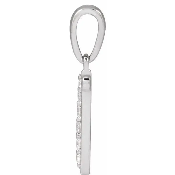 Accented Initial Necklace Image 3 Hopman Jewelers Elkhart, IN