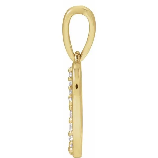 Accented Initial Necklace Image 3 J. Meredith Jewelers Delafield, WI