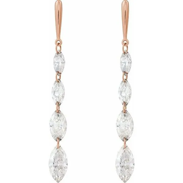 Lab-Grown Diamond Earrings Image 2 L & L jewelers Scarborough, ME