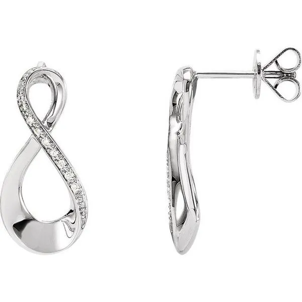 Accented Infinity-Inspired Earrings Hopman Jewelers Elkhart, IN