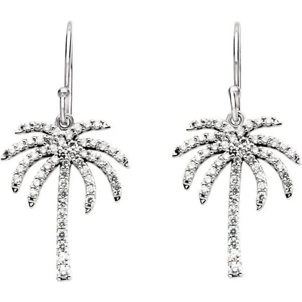 Palm Tree Earrings Image 2 Hopman Jewelers Elkhart, IN