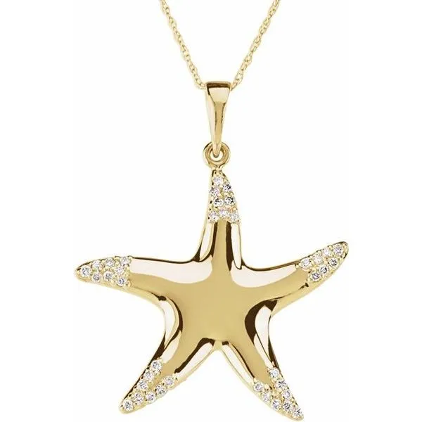 Accented Starfish Necklace Hart's Jewelers Grants Pass, OR
