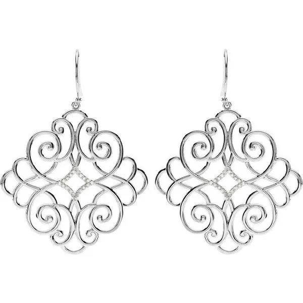 Filigree Scroll Earrings Image 2 Hart's Jewelers Grants Pass, OR