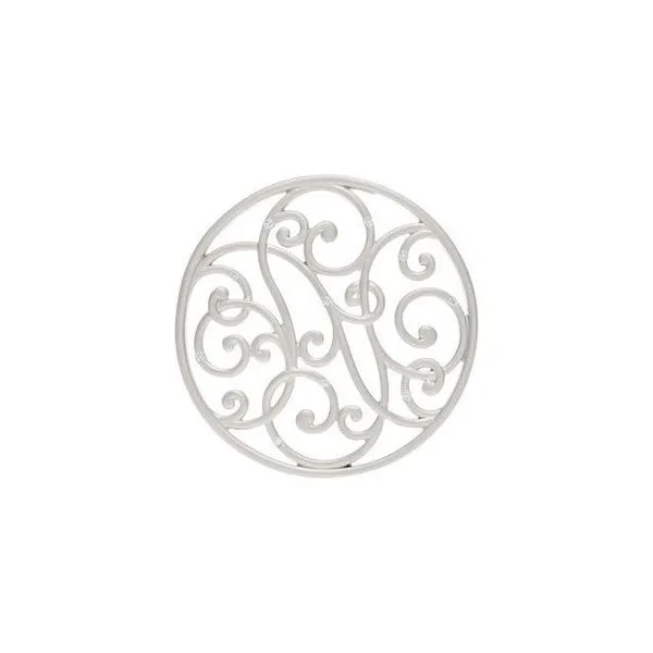 Scroll Circle Pendant Linwood Custom Jewelers Linwood, NJ