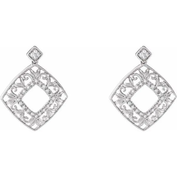 Accented Filigree Earrings Image 2 Hopman Jewelers Elkhart, IN