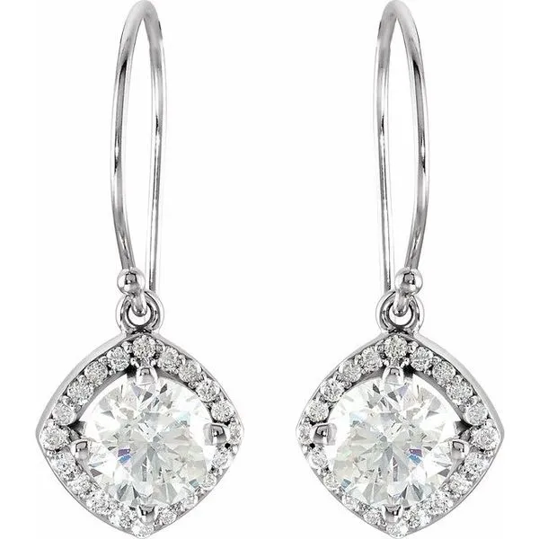 Halo-Style Earrings Image 2 Hopman Jewelers Elkhart, IN