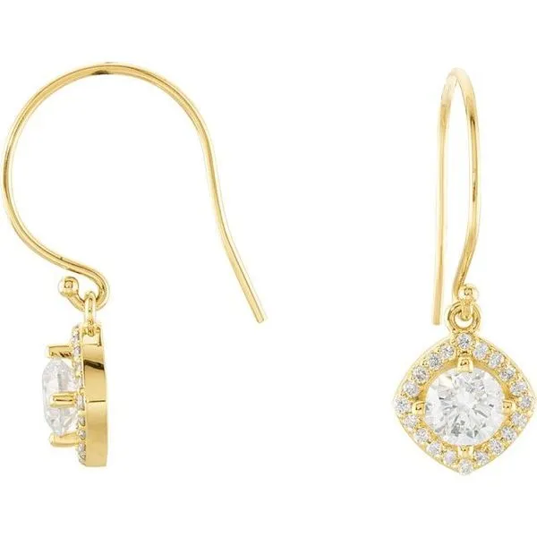 Halo-Style Earrings Long Jewelers Chesapeake, VA