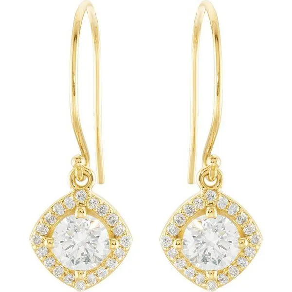 Halo-Style Earrings Image 2 Long Jewelers Chesapeake, VA