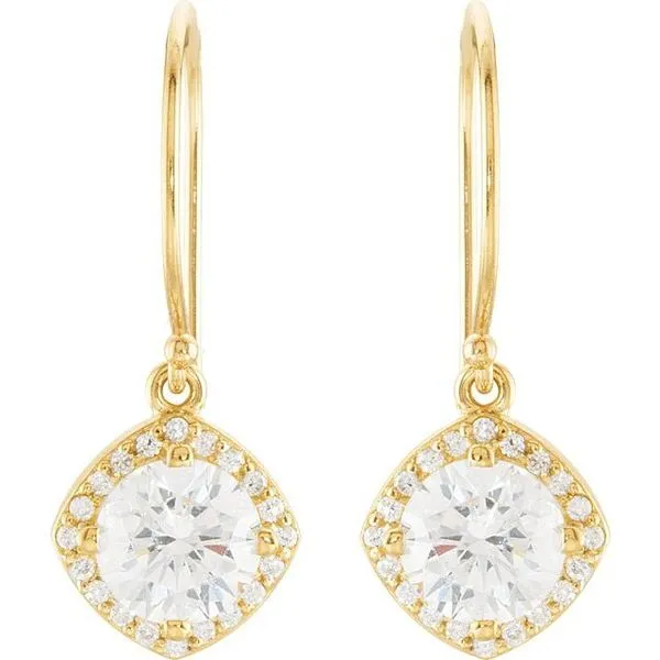 Halo-Style Earrings Image 2 Hopman Jewelers Elkhart, IN