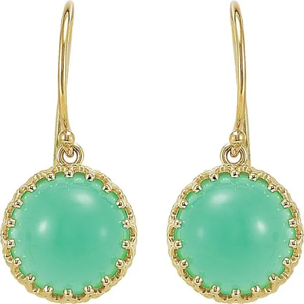 Cabochon Crown Earrings Image 2 Linwood Custom Jewelers Linwood, NJ