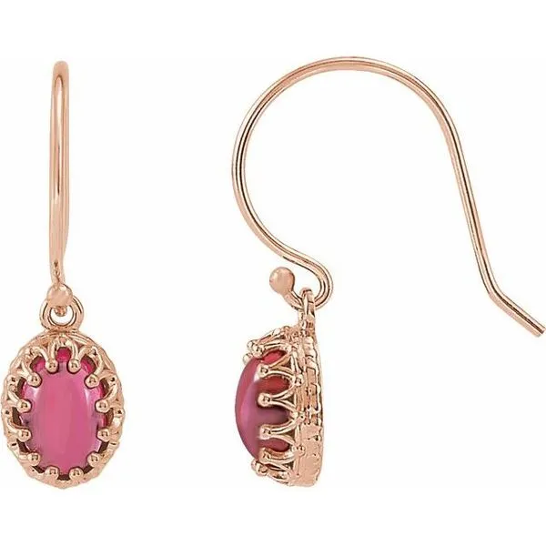 Cabochon Crown Earrings Linwood Custom Jewelers Linwood, NJ
