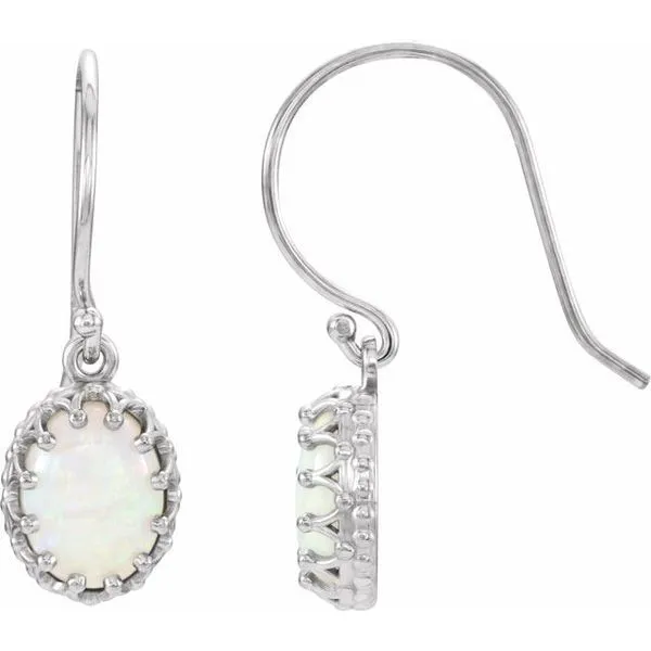 Cabochon Crown Earrings Long Jewelers Chesapeake, VA