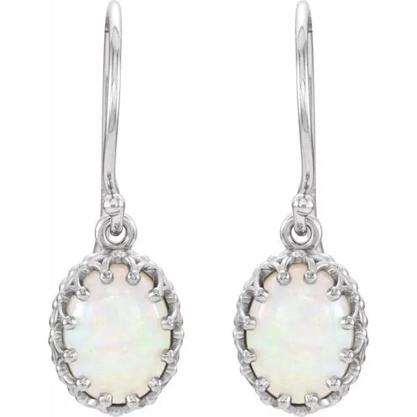 Cabochon Crown Earrings Image 2 Becky Beck's Jewelry DeKalb, IL