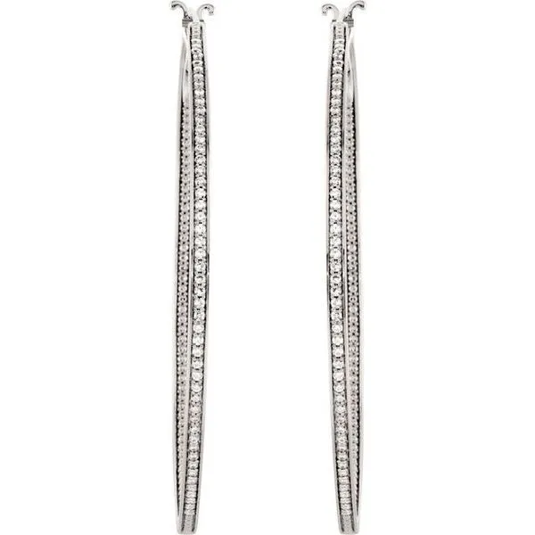 Inside-Outside Hoop Earrings Image 2 Arnold's Jewelry and Gifts Logansport, IN