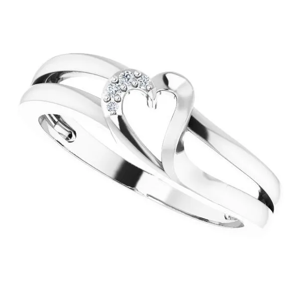 Accented Heart Ring Image 5 Jewelry Design Studio Jensen Beach, FL