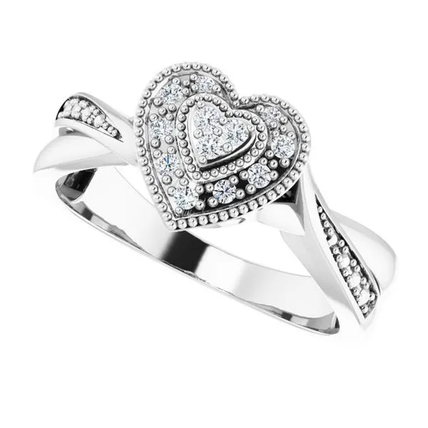 Accented Heart Ring Image 5 Hart's Jewelers Grants Pass, OR