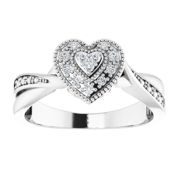 Accented Heart Ring Image 3 Arnold's Jewelry and Gifts Logansport, IN