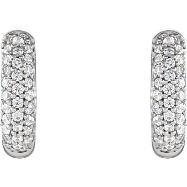Inside-Outside Huggie Hoop Earrings Image 2 Trenton Jewelers Ltd. Trenton, MI
