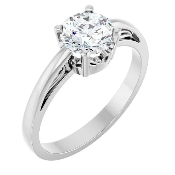 Solitaire Scroll Setting® Ring Grayson & Co. Jewelers Iron Mountain, MI