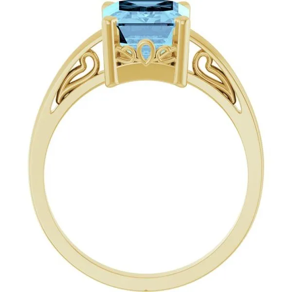 Scroll Setting® Solitaire Ring Image 2 Linwood Custom Jewelers Linwood, NJ