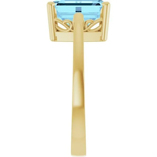 Scroll Setting® Solitaire Ring Image 4 Linwood Custom Jewelers Linwood, NJ