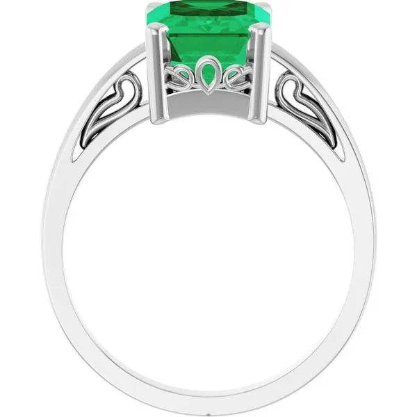 Scroll Setting® Solitaire Ring Image 2 Long Jewelers Chesapeake, VA