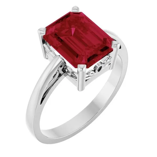 Scroll Setting® Solitaire Ring Becky Beck's Jewelry DeKalb, IL