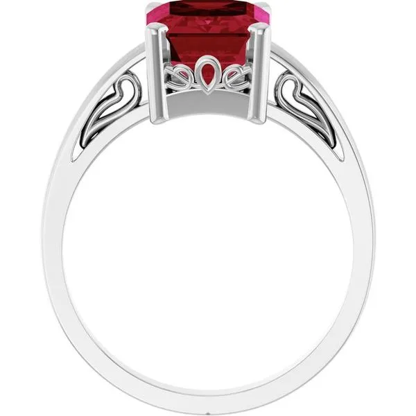 Scroll Setting® Solitaire Ring Image 2 Becky Beck's Jewelry DeKalb, IL