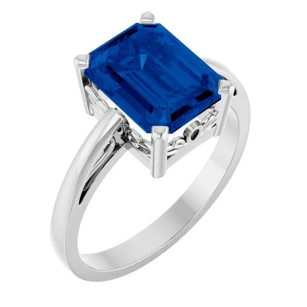 Scroll Setting® Solitaire Ring Becky Beck's Jewelry DeKalb, IL