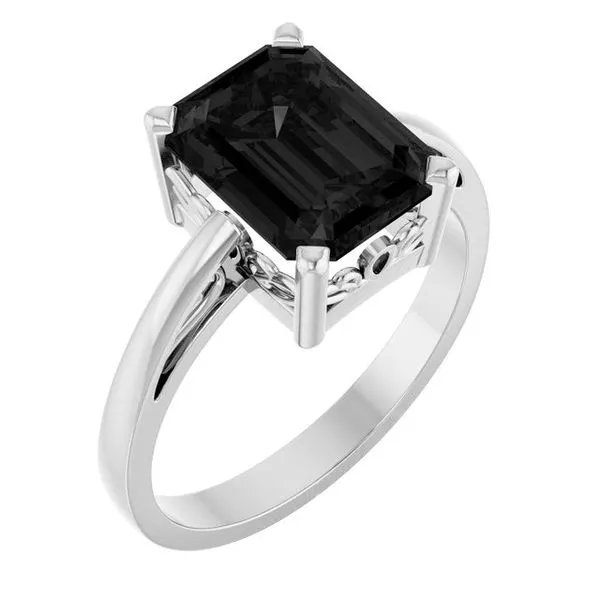 Scroll Setting® Solitaire Ring Becky Beck's Jewelry DeKalb, IL