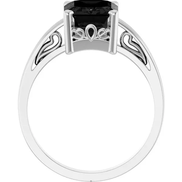 Scroll Setting® Solitaire Ring Image 2 Becky Beck's Jewelry DeKalb, IL