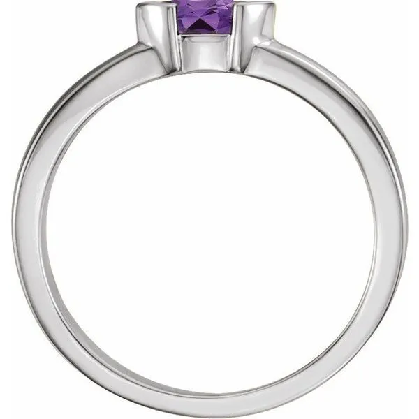 Half-Bezel Family Stackable Ring Image 2 James Wolf Jewelers Mason, OH