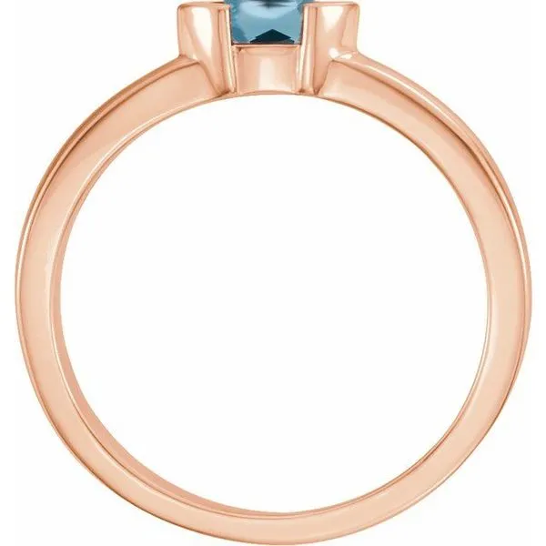 Half-Bezel Family Stackable Ring Image 2 James Wolf Jewelers Mason, OH