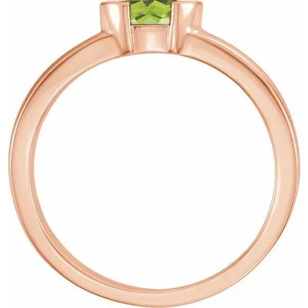 Half-Bezel Family Stackable Ring Image 2 James Wolf Jewelers Mason, OH