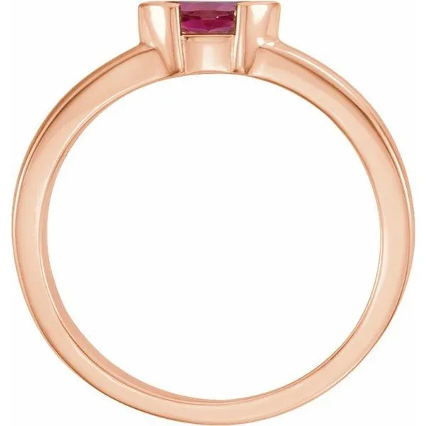 Half-Bezel Family Stackable Ring Image 2 James Wolf Jewelers Mason, OH