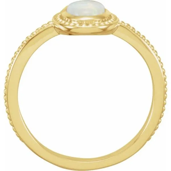 Beaded Cabochon Ring Image 2 Milan's Jewelry Inc Sarasota, FL