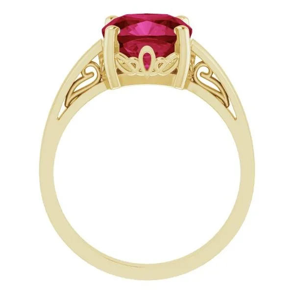 Cushion Scroll Setting® Ring Image 2 Becky Beck's Jewelry DeKalb, IL