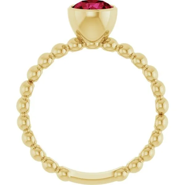 Family Beaded Stackable Ring Image 2 D'Errico Jewelry Scarsdale, NY