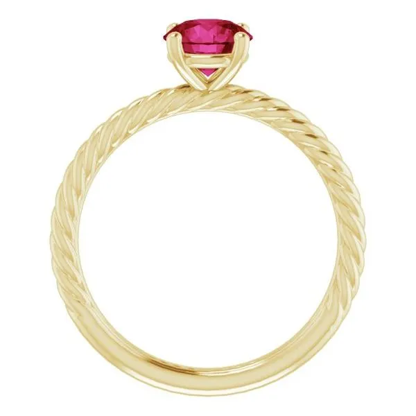 Rope Solitaire Ring Image 2 Long Jewelers Chesapeake, VA