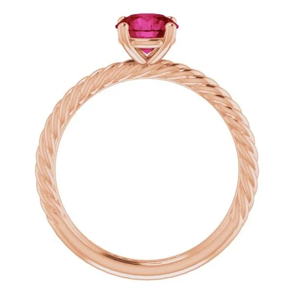 Rope Solitaire Ring Image 2 Long Jewelers Chesapeake, VA