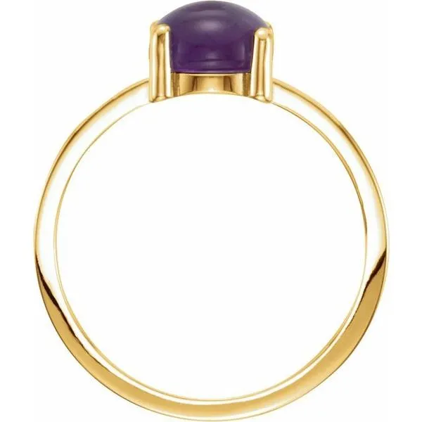 Cabochon Solitaire Ring Image 2 Becky Beck's Jewelry DeKalb, IL