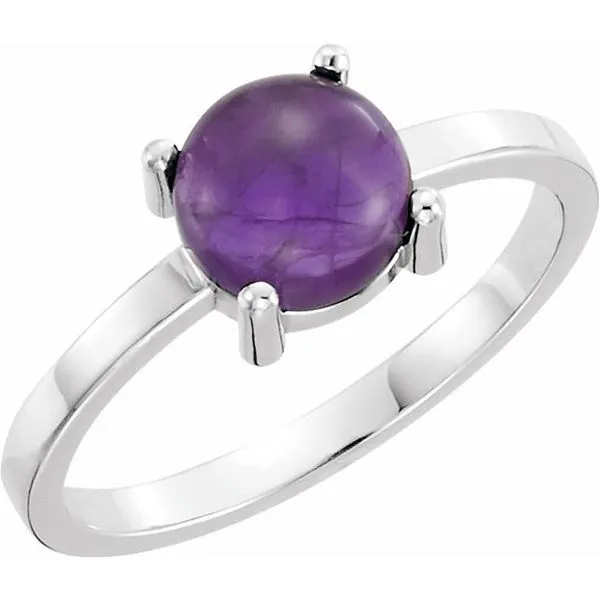 Cabochon Solitaire Ring Becky Beck's Jewelry DeKalb, IL