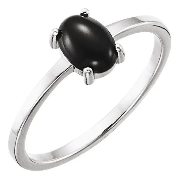 Cabochon Solitaire Ring Becky Beck's Jewelry DeKalb, IL