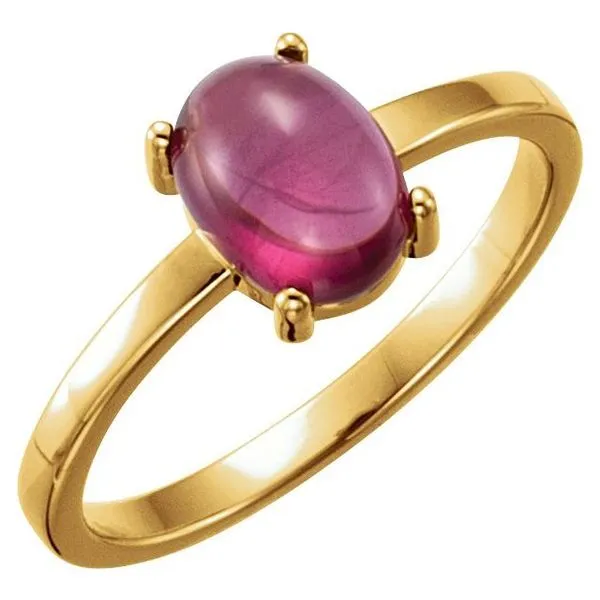 Cabochon Solitaire Ring Linwood Custom Jewelers Linwood, NJ