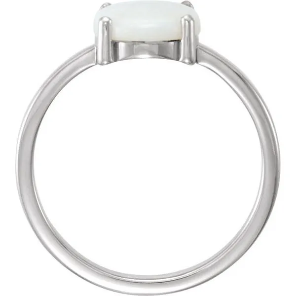 Cabochon Solitaire Ring Image 2 Linwood Custom Jewelers Linwood, NJ