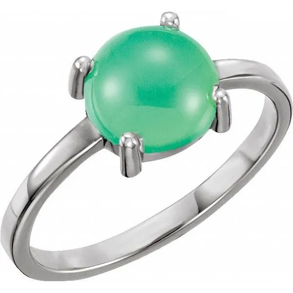 Cabochon Solitaire Ring Becky Beck's Jewelry DeKalb, IL